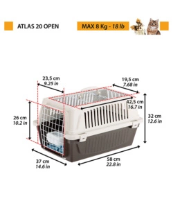 TRASPORTINO ATLAS 20 OPEN MARRONE - FERPLAST