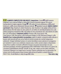 CROCCHETTE PER CANI PURINA "DOG CHOW" ADULTO DI TUTTE LE TAGLIE CON POLLO 14 KG