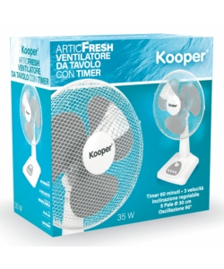 VENTILATORE DA TAVOLO "ARTICFRESH" 3 PALE CON TIMER, 35 W