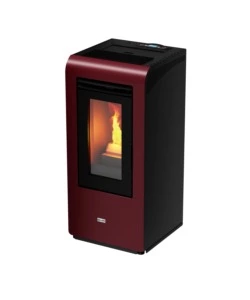 STUFA A PELLET CANALIZZATA CANADIAN STOVE "VANCOUVER 10C" BORDEAUX 8,7 KW