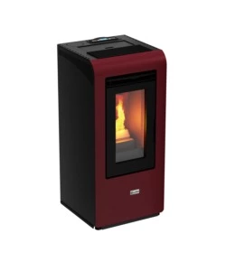 STUFA A PELLET CANALIZZATA CANADIAN STOVE "VANCOUVER 10C" BORDEAUX 8,7 KW