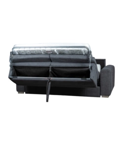 DIVANO LETTO BELLAHOME "LEO" 2 POSTI TESSUTO GRIGIO ANTRACITE, 206X102X90 CM