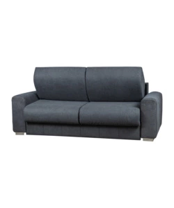DIVANO LETTO BELLAHOME "LEO" 2 POSTI TESSUTO GRIGIO ANTRACITE, 206X102X90 CM