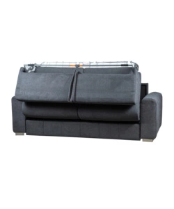DIVANO LETTO BELLAHOME "LEO" 2 POSTI TESSUTO GRIGIO ANTRACITE, 206X102X90 CM