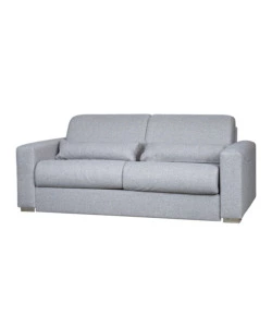 DIVANO LETTO 2 POSTI "BARCELONA" IN TESSUTO GRIGIO CHIARO, 205X102X88 CM