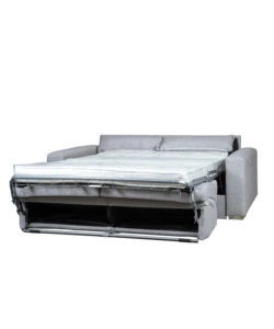 DIVANO LETTO 2 POSTI "BARCELONA" IN TESSUTO GRIGIO CHIARO, 205X102X88 CM