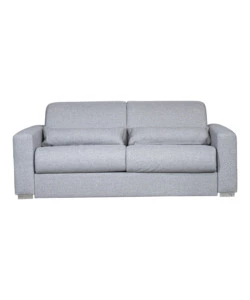 DIVANO LETTO 2 POSTI "BARCELONA" IN TESSUTO GRIGIO CHIARO, 205X102X88 CM