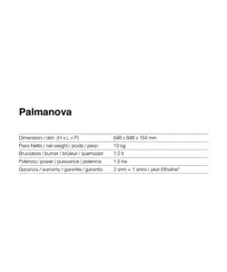 BIOCAMINO DA PARETE RUBY MODELLO PALMANOVA BIANCO
