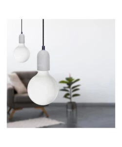 LAMPADA A SOSPENSIONE CEMENTO GRIGIO 1,5 MT, E27