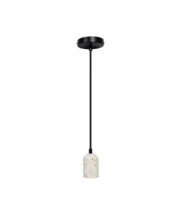 LAMPADA A SOSPENSIONE CEMENTO BIANCA 1,5 MT, E27