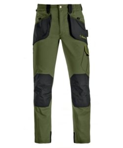 PANTALONI DA LAVORO SLICK VERDE/NERO, TG S - KAPRIOL