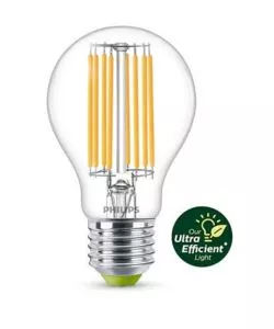 LAMPADINA LED A GOCCIA PHILIPS TRASPARENTE 4W 3000K, E27