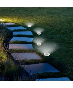 SET 4 LUCI SOLARE SEGNAPASSI A LED CON SENSORE - 10 LUMEN - 1.2 V