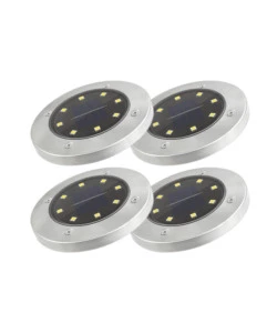 SET 4 LUCI SOLARE SEGNAPASSI A LED CON SENSORE - 10 LUMEN - 1.2 V