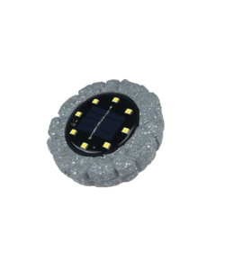 LUCE SOLARE SEGNAPASSI A LED CON EFFETTO PIETRA CON SENSORE - 10 LUMEN - 1.2 V