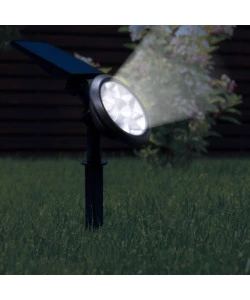 PICCHETTO A LED SOLARE CON LUCE RGB MULTICOLOR E NATURALE - 8 LED