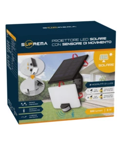 PROIETTORE A LED SOLARE CON SENSORE DI MOVIMENTO - 82 LED