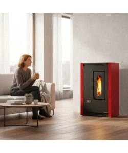 Stufa a pellet La Nordica Extraflame "Luisella" bordeaux 5,1 kW