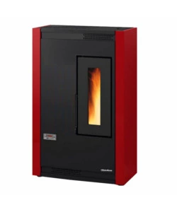 STUFA A PELLET LA NORDICA + EXTRAFLAME "LUISELLA" BORDEAUX 4,4 KW