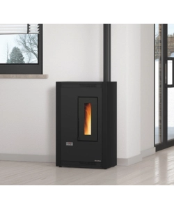 STUFA A PELLET LA NORDICA + EXTRAFLAME "LUISELLA" NERO 4,4 KW