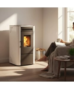 Stufa a pellet La Nordica Extraflame "Ketty" bianca 6,5 kW
