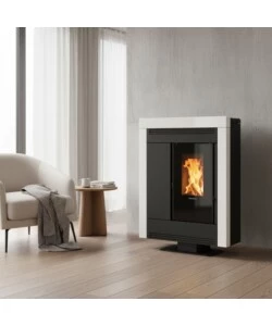 Stufa a pellet La Nordica "Souvenir Steel" bianca 10 kW