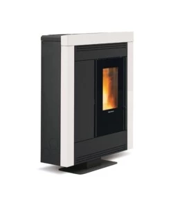STUFA A PELLET  LA NORDICA + EXTRAFLAME "SOUVENIR STEEL EVO" BIANCO 10,2 KW