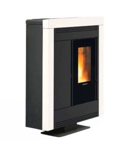 STUFA A PELLET  LA NORDICA + EXTRAFLAME "SOUVENIR STEEL EVO" BIANCO 10 KW