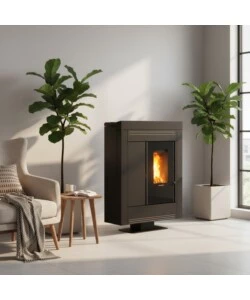 Stufa a pellet La Nordica "Souvenir Steel" nera 10 kW