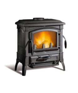 STUFA A LEGNA LA NORDICA + EXTRAFLAME "ISETTA" NERO 7,3 KW