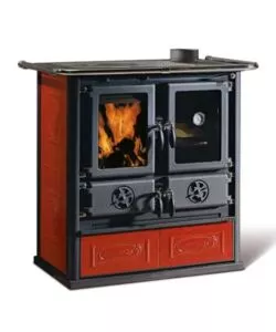 CUCINA A LEGNA LA NORDICA + EXTRAFLAME "ROSETTA LIBERTY" BORDEAUX 7,9 KW