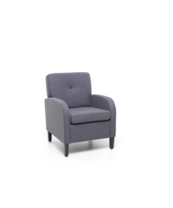 POLTRONA "RIVER" IN TESSUTO BLU JEANS, 64X66X82 CM