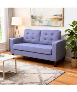 DIVANO "RIVER" 2 POSTI BLU JEANS 145X78X95 CM