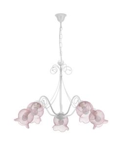 LAMPADA A SOSPENSIONE "MIA" BIANCO E ROSA, E14