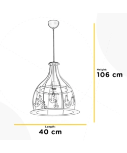 LAMPADA A SOSPENSIONE "ANCORINA" BIANCA E BLU, E27