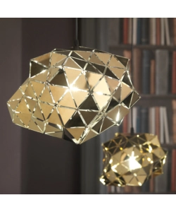 LAMPADA A SOSPENSIONE PICCOLA "ANDROMEDA" NERA E ORO, E27
