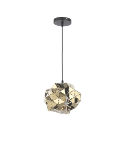 LAMPADA A SOSPENSIONE PICCOLA "ANDROMEDA" NERA E ORO, E27