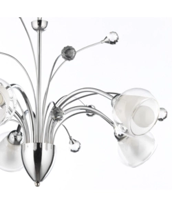 LAMPADARIO "DIAMANTE" IN METALLO CROMATO, E14