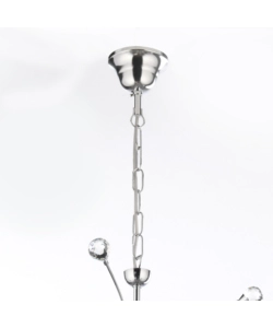 LAMPADARIO "DIAMANTE" IN METALLO CROMATO, E14
