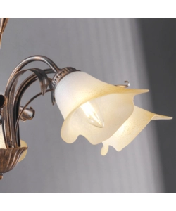 LAMPADARIO "LUCREZIA" 5 LUCI BRONZO, E14