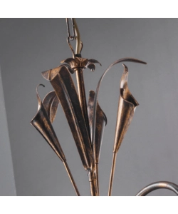 LAMPADARIO "LUCREZIA" 5 LUCI BRONZO, E14