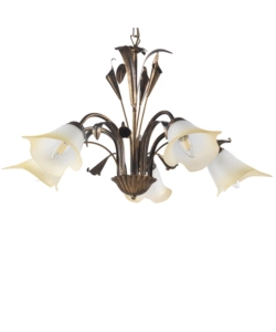 LAMPADARIO "LUCREZIA" 5 LUCI BRONZO, E14