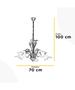 LAMPADARIO "LUCREZIA" 5 LUCI BRONZO, E14