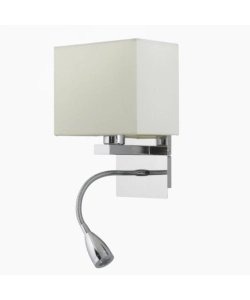 APPLIQUE "BED" LED IN METALLO E TESSUTO, E14