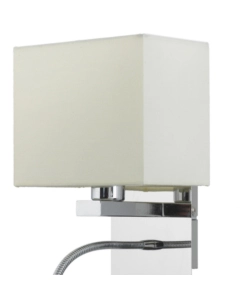 APPLIQUE "BED" LED IN METALLO E TESSUTO, E14
