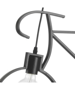 LAMPADA A SOSPENSIONE "BIKE" NERO, E27