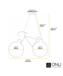 LAMPADA A SOSPENSIONE "BIKE" NERO, E27