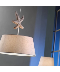 LAMPADA A SOSPENSIONE "STELLINA" LEGNO E METALLO, E27