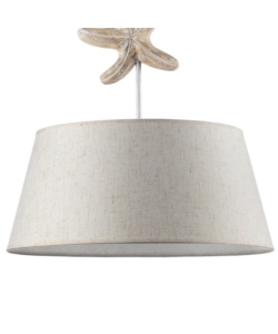 LAMPADA A SOSPENSIONE "STELLINA" LEGNO E METALLO, E27