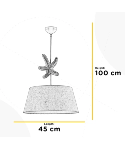 LAMPADA A SOSPENSIONE "STELLINA" LEGNO E METALLO, E27